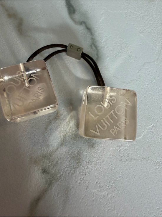 Louis Vuitton Translucent Beige Logo Square Hair Tie Set main image 7